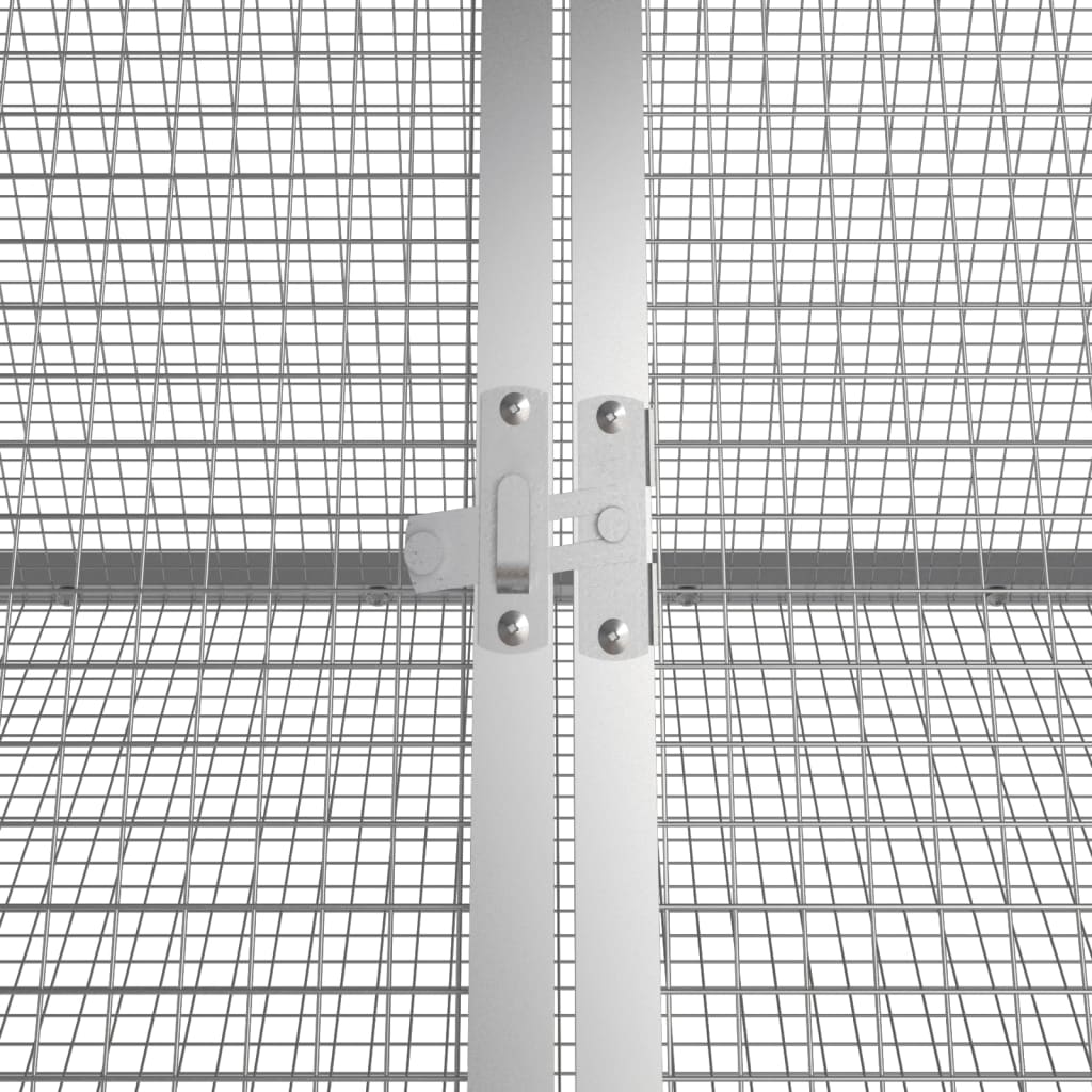 NNEVL Rabbit Cage Grey 302.5x80.5x71 cm Galvanised Steel