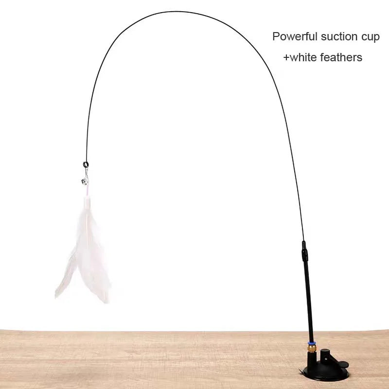 Extendable Cat Wand Toy with Suction Cup