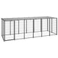 NNEVL Dog Kennel Black 330x110x110 cm Steel