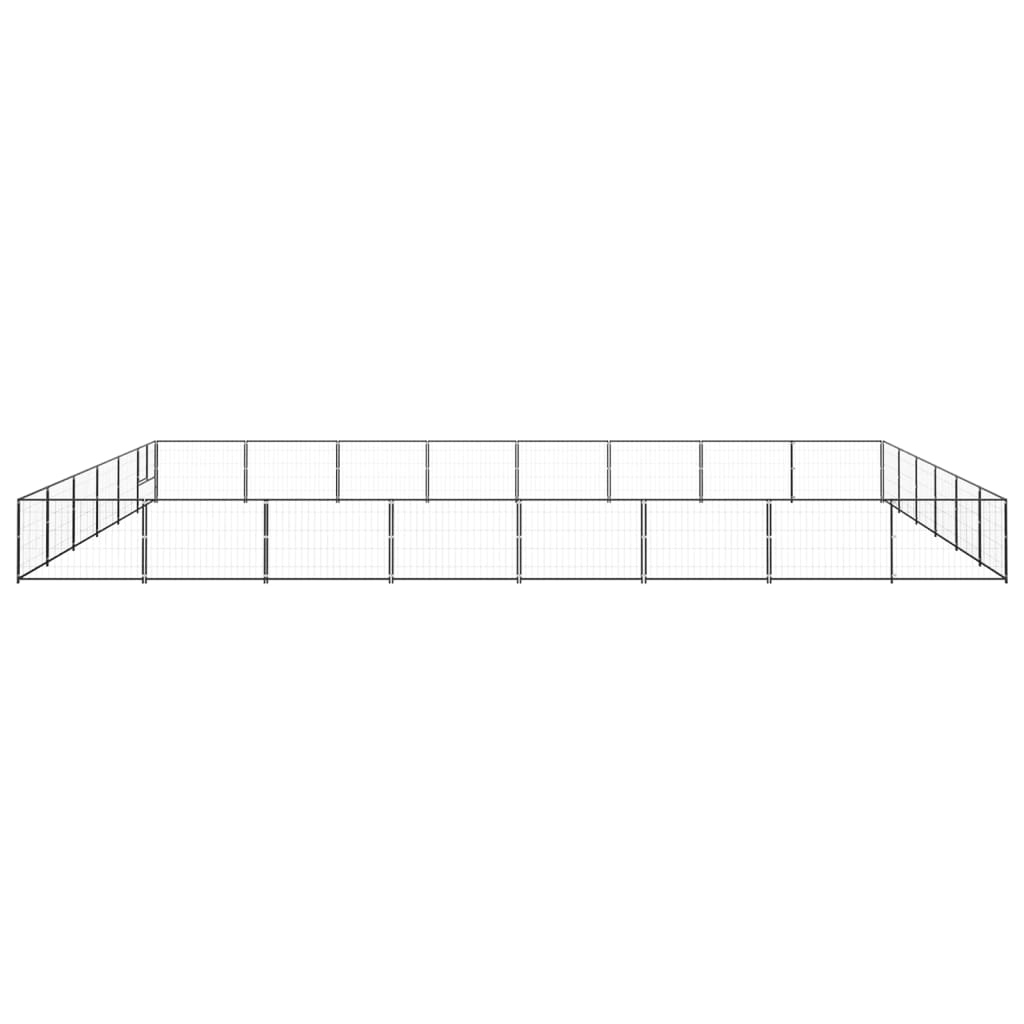 NNEVL Dog Kennel Black 48 m² Steel