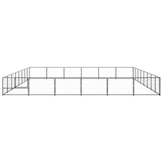 NNEVL Dog Kennel Black 48 m² Steel
