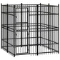 NNEVL Outdoor Dog Kennel Steel 3.69 m²