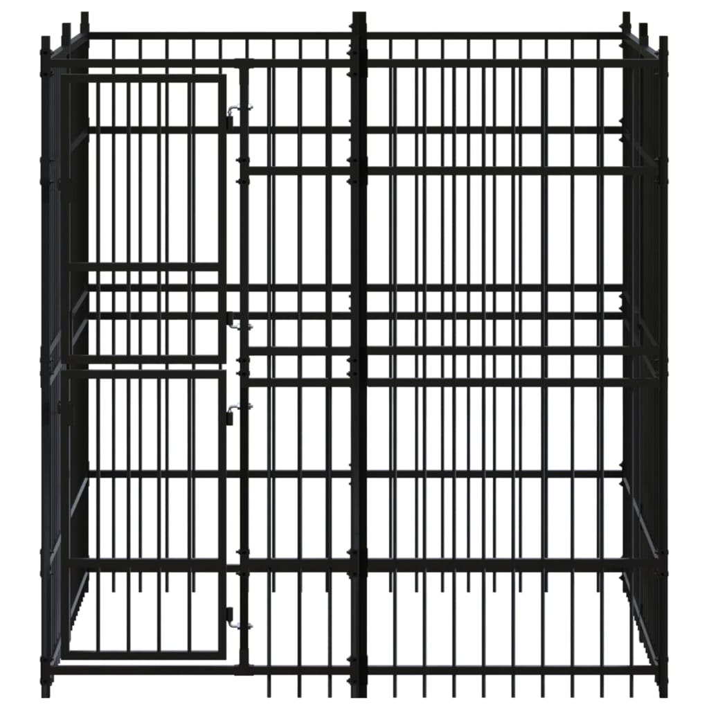 NNEVL Outdoor Dog Kennel Steel 3.69 m²