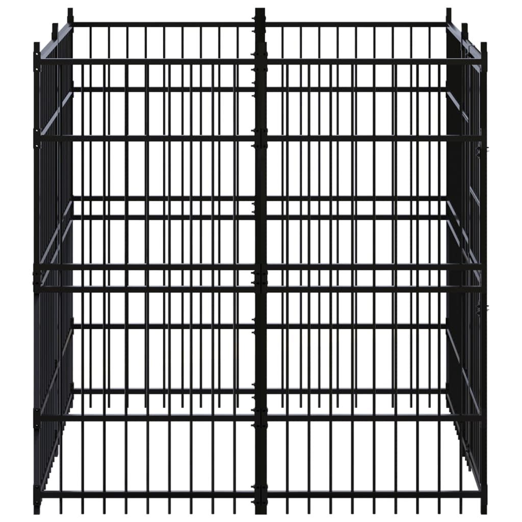 NNEVL Outdoor Dog Kennel Steel 3.69 m²