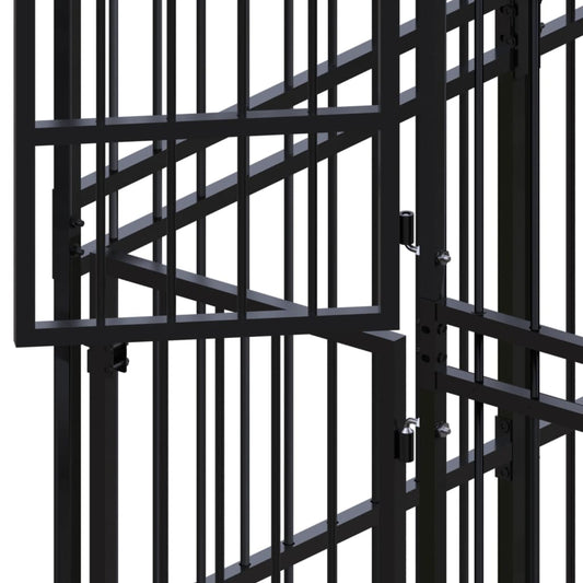 NNEVL Outdoor Dog Kennel Steel 3.69 m²