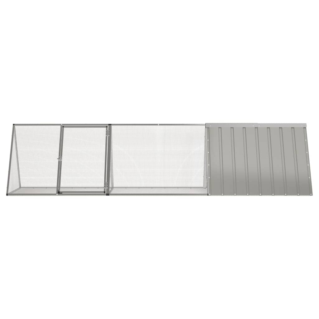 NNEVL Rabbit Cage Grey 302.5x80.5x71 cm Galvanised Steel
