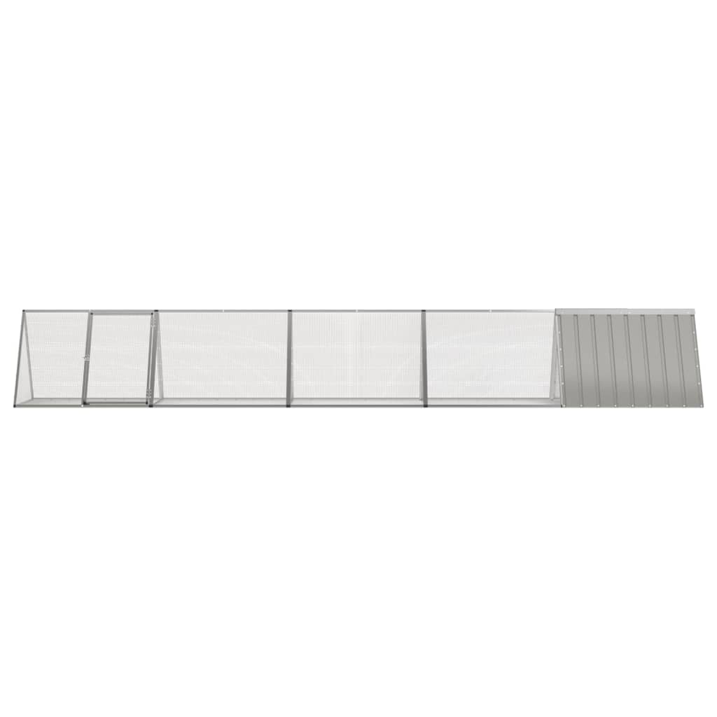 NNEVL Rabbit Cage Grey 504.5x80.5x71 cm Galvanised Steel