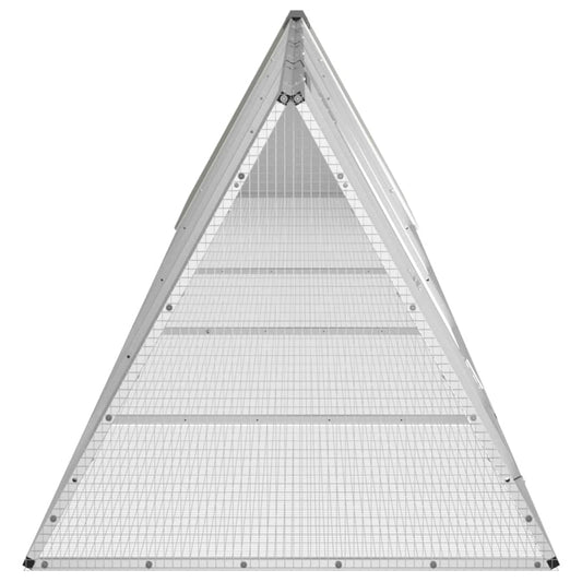 NNEVL Rabbit Cage Grey 504.5x80.5x71 cm Galvanised Steel