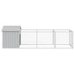 NNEVL Dog House with Roof Light Grey 117x405x123 cm Galvanised Steel
