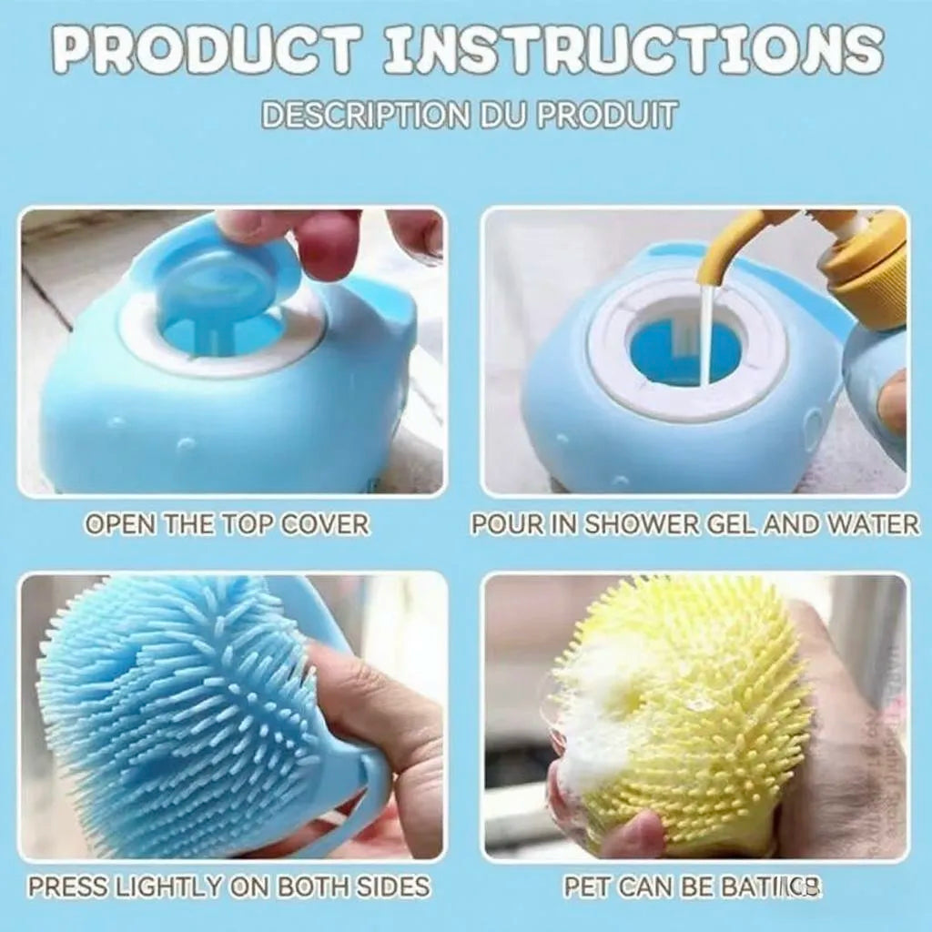 Soft Rubber Pet Grooming Shower Brush