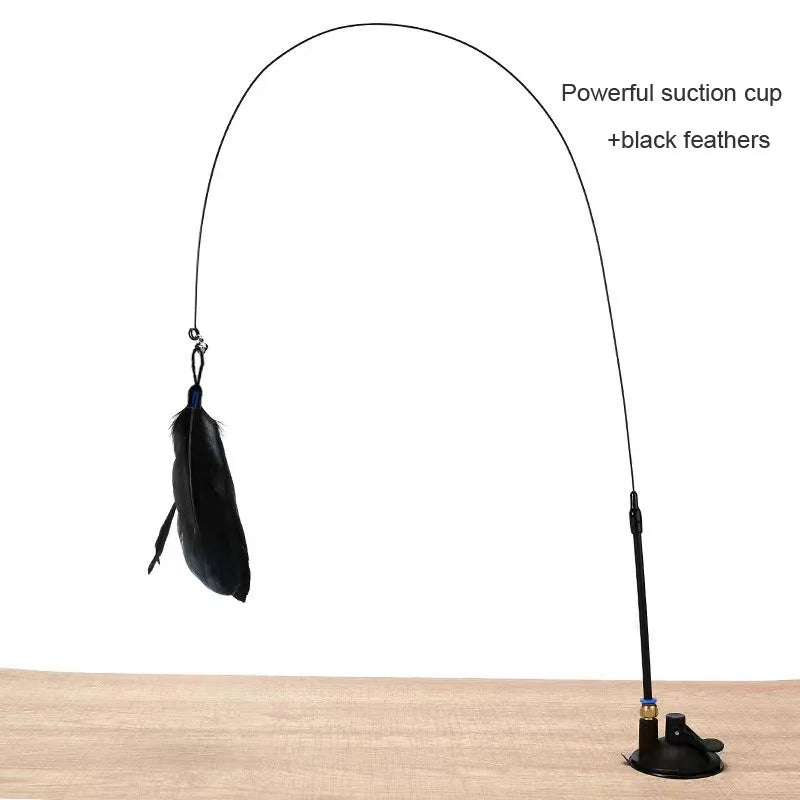 Extendable Cat Wand Toy with Suction Cup