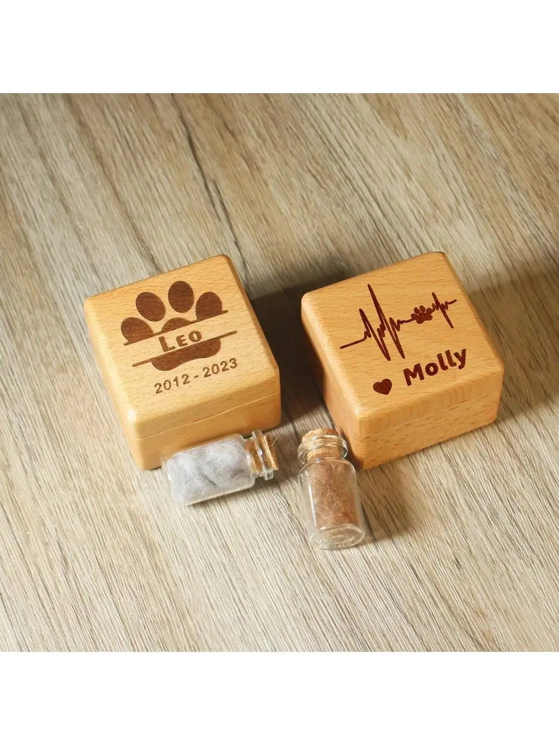 Customized Wooden Pet Hair Souvenir Box