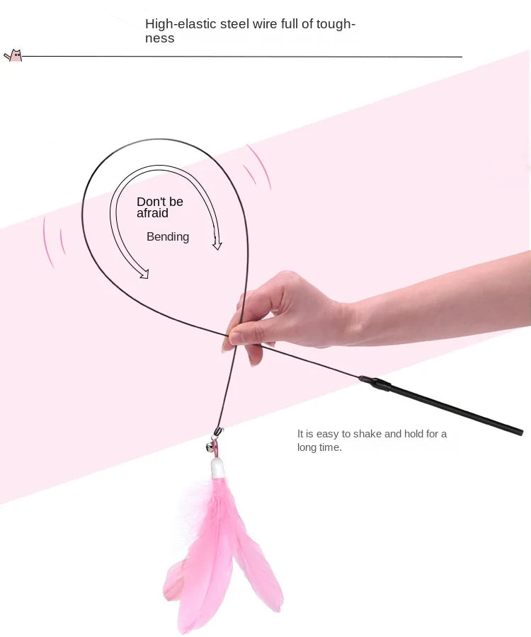Extendable Cat Wand Toy with Suction Cup