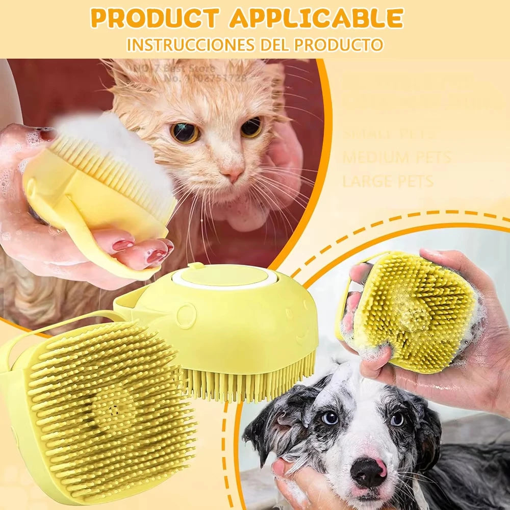 Soft Rubber Pet Grooming Shower Brush