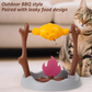 BBQ-Shaped Interactive Cat Toy with Treats