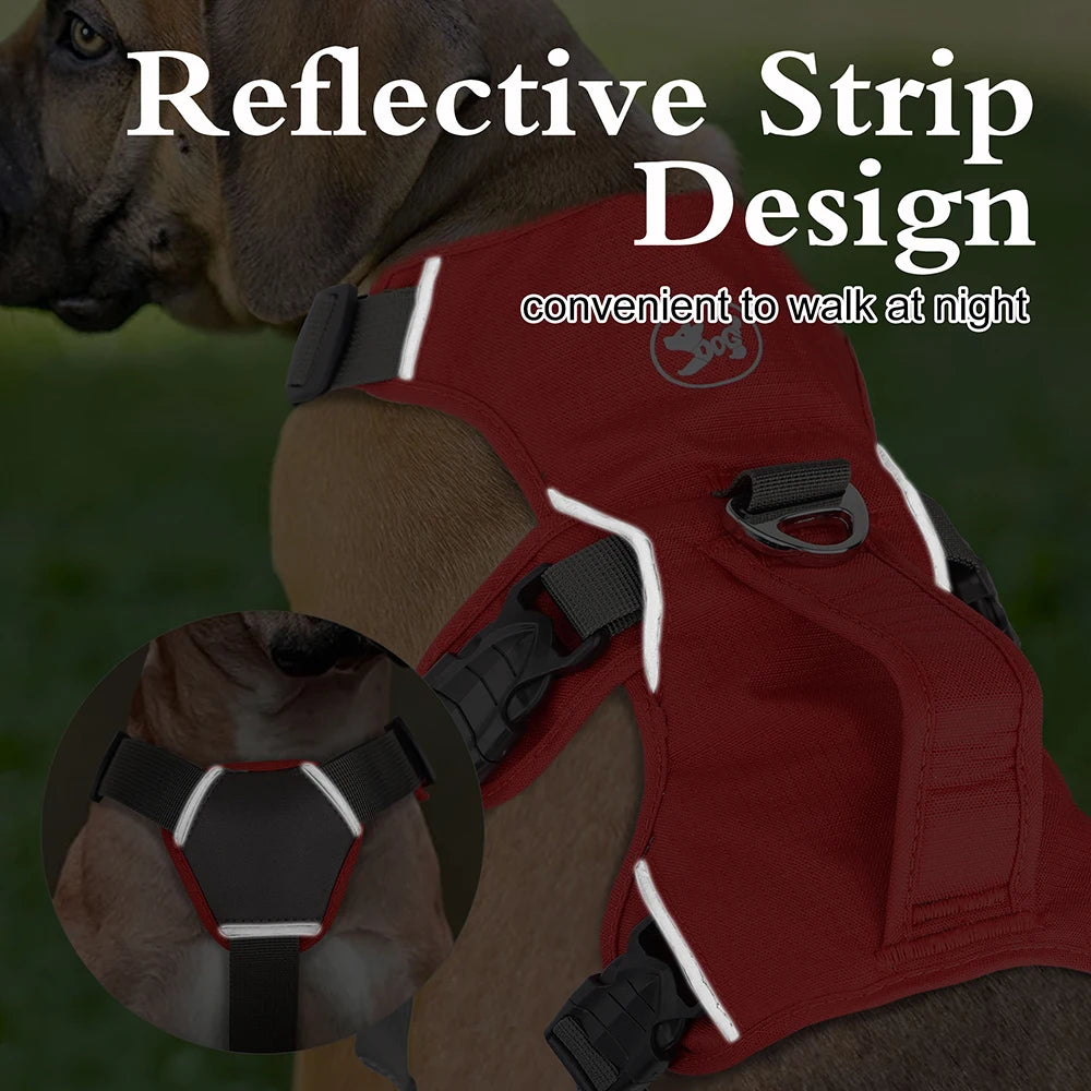 No-Pull Adjustable Nylon Dog Harness Vest
