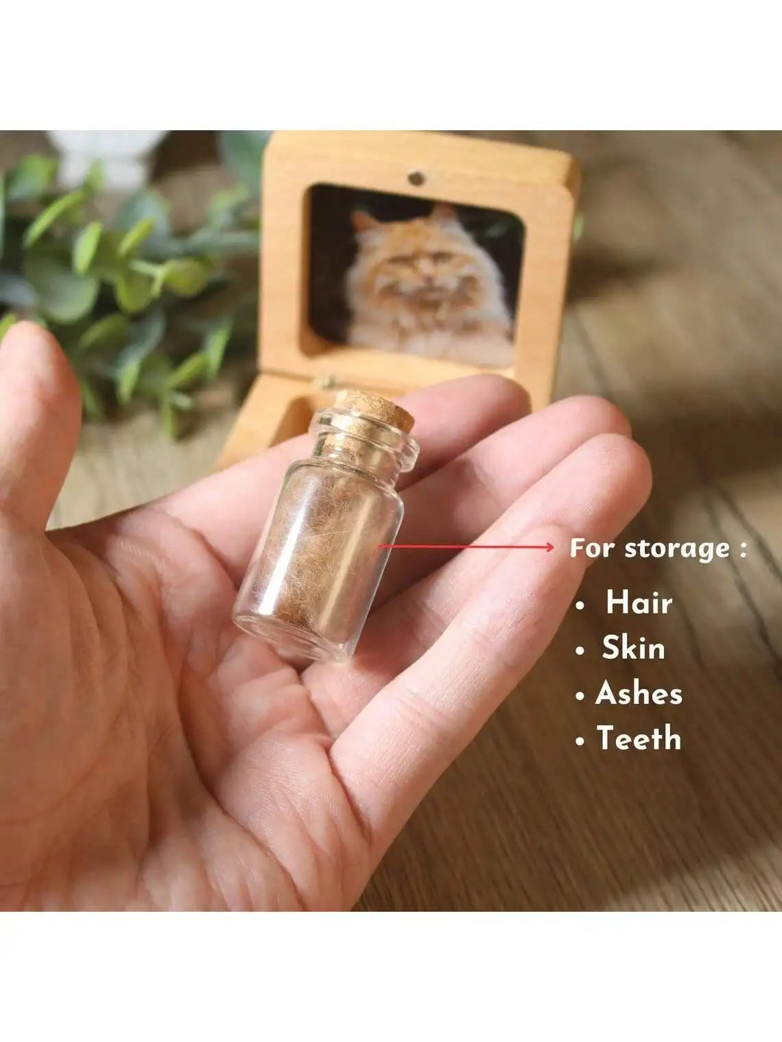 Customized Wooden Pet Hair Souvenir Box