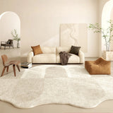 Thickened Cream Plush Rug for Living Room