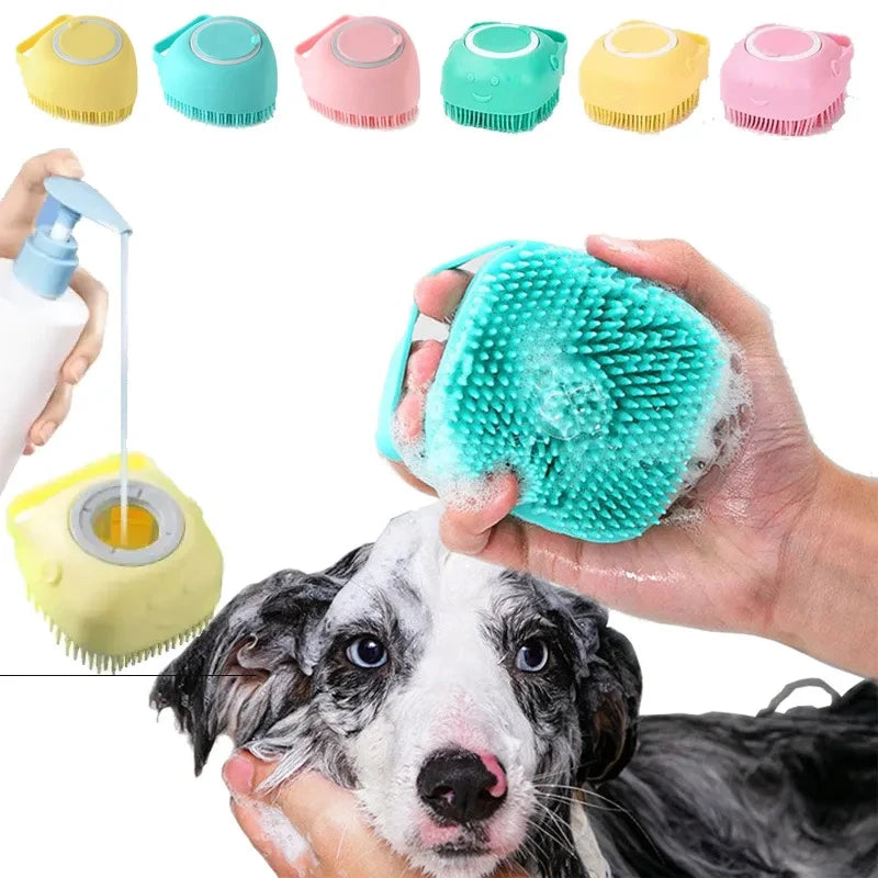 Soft Rubber Pet Grooming Shower Brush