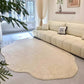 Thickened Cream Plush Rug for Living Room