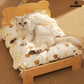 Comfortable Wooden Bed for Dogs Cats