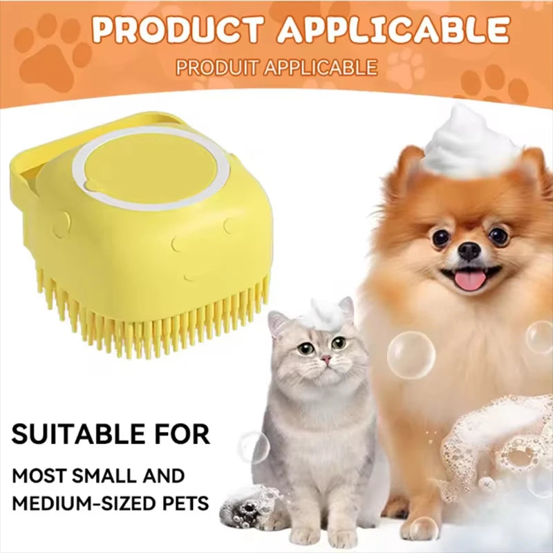 Soft Rubber Pet Grooming Shower Brush