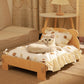 Comfortable Wooden Bed for Dogs Cats