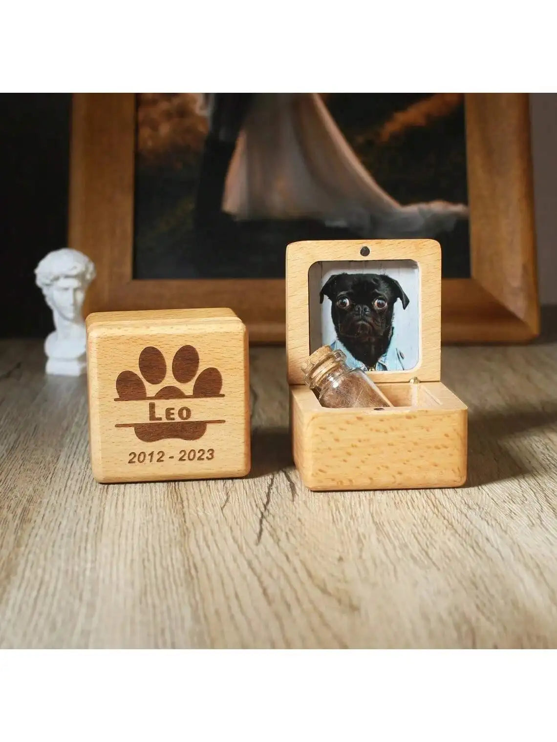 Customized Wooden Pet Hair Souvenir Box