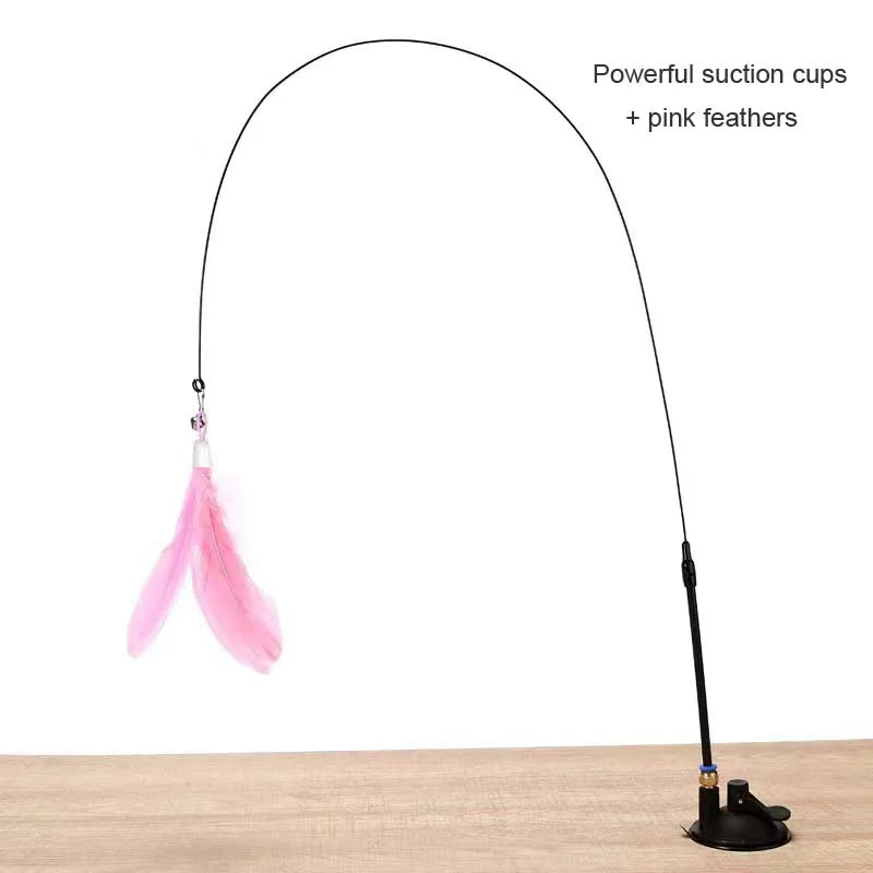 Extendable Cat Wand Toy with Suction Cup