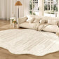 Thickened Cream Plush Rug for Living Room