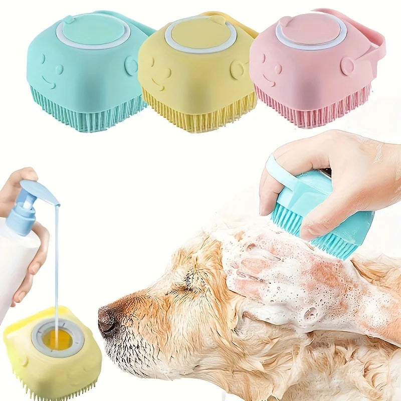Soft Rubber Pet Grooming Shower Brush